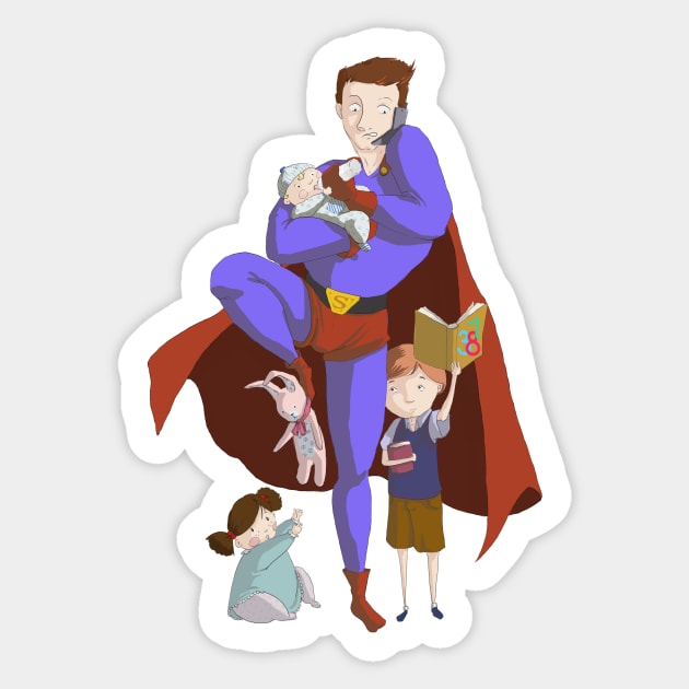 Super Dad Sticker by Zias